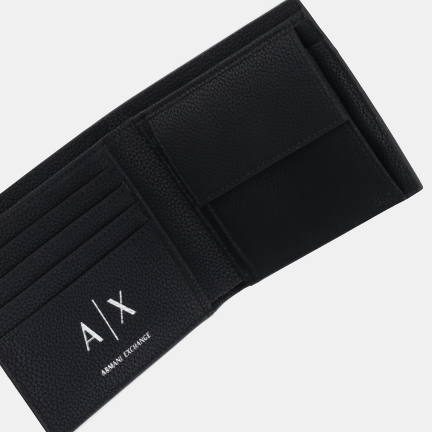 Armani Exchange Men's Black Leather Wallet ARMANI EXCHANGE