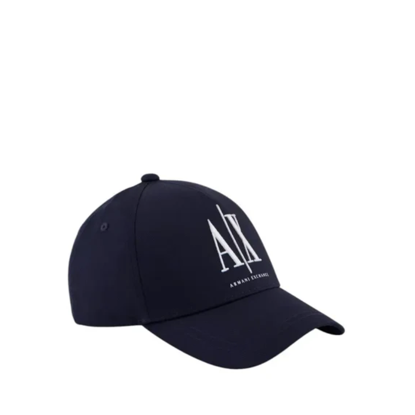 Armani Exchange Men's Deep Navy Cotton Twill Baseball Cap ARMANI EXCHANGE