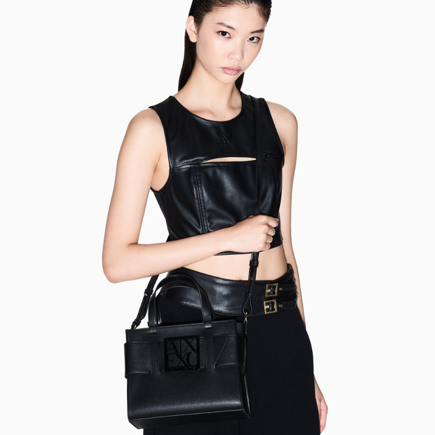Armani Exchange Women's Monogram Shopping Bag ARMANI EXCHANGE