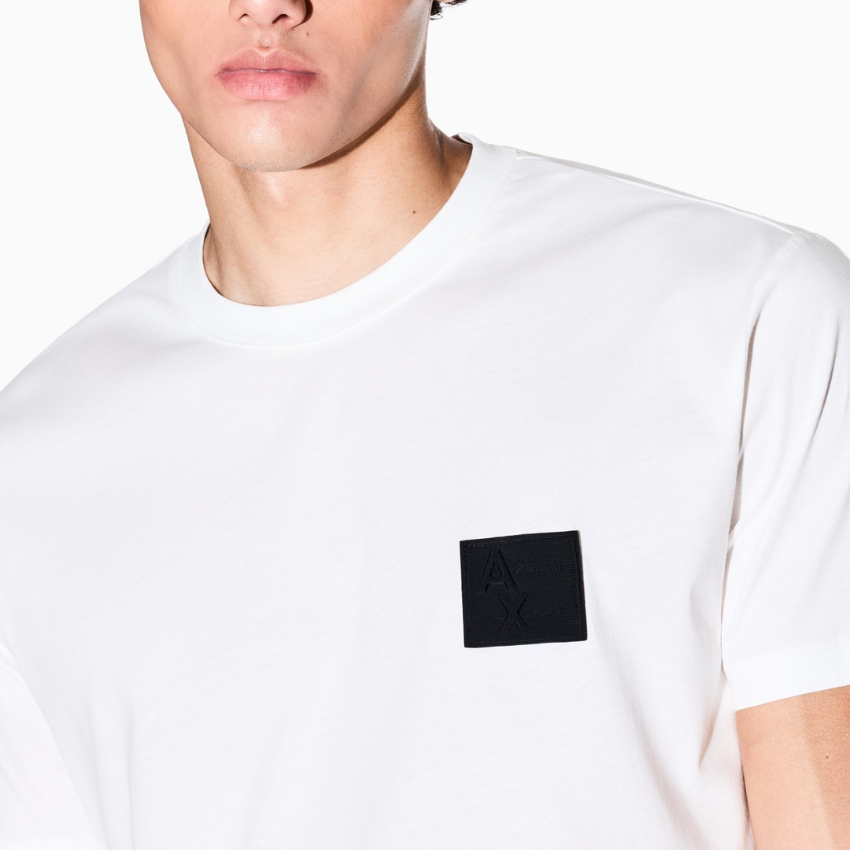 Armani Exchange Men's Regular Fit Cotton T-Shirt with Chest Patch ARMANI EXCHANGE