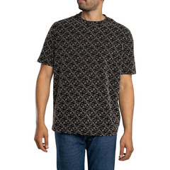 Armani Exchange Men's Logo Pattern Cotton T-Shirt – Black ARMANI EXCHANGE