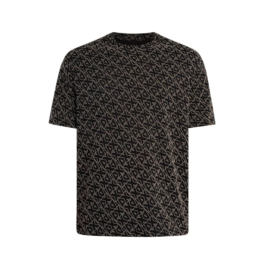 Armani Exchange Men's Logo Pattern Cotton T-Shirt – Black ARMANI EXCHANGE
