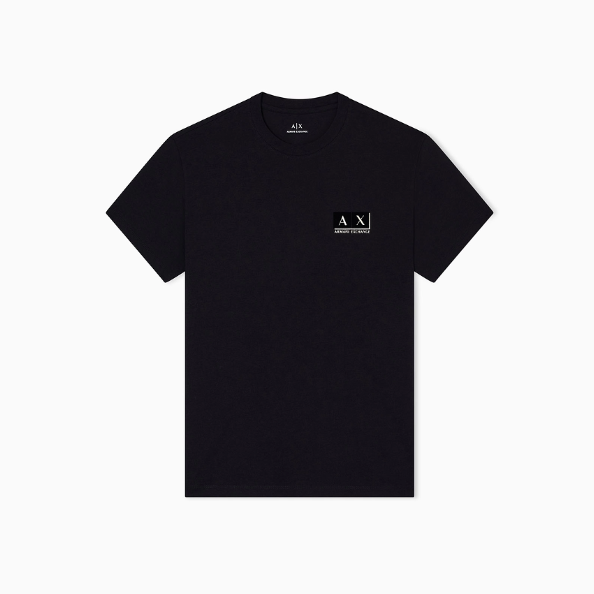 Armani Exchange Men's Regular Fit Cotton T-Shirt – Black Shade Gold ARMANI EXCHANGE
