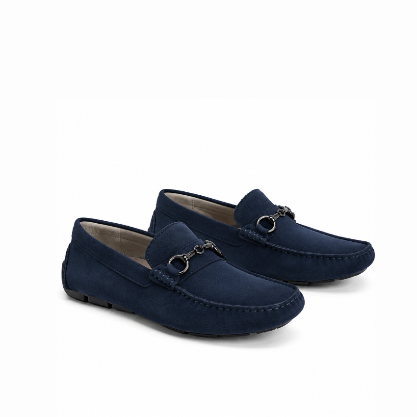 Kenneth Cole Men Shoes-LOAFER THEME BIT DRIVER LOAFER NAVY Kenneth Cole