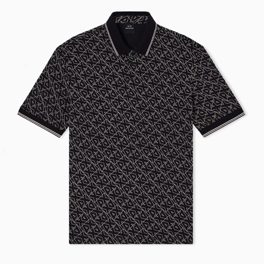 Armani Exchange Polo Shirt - BLACK AX LOGO ARMANI EXCHANGE