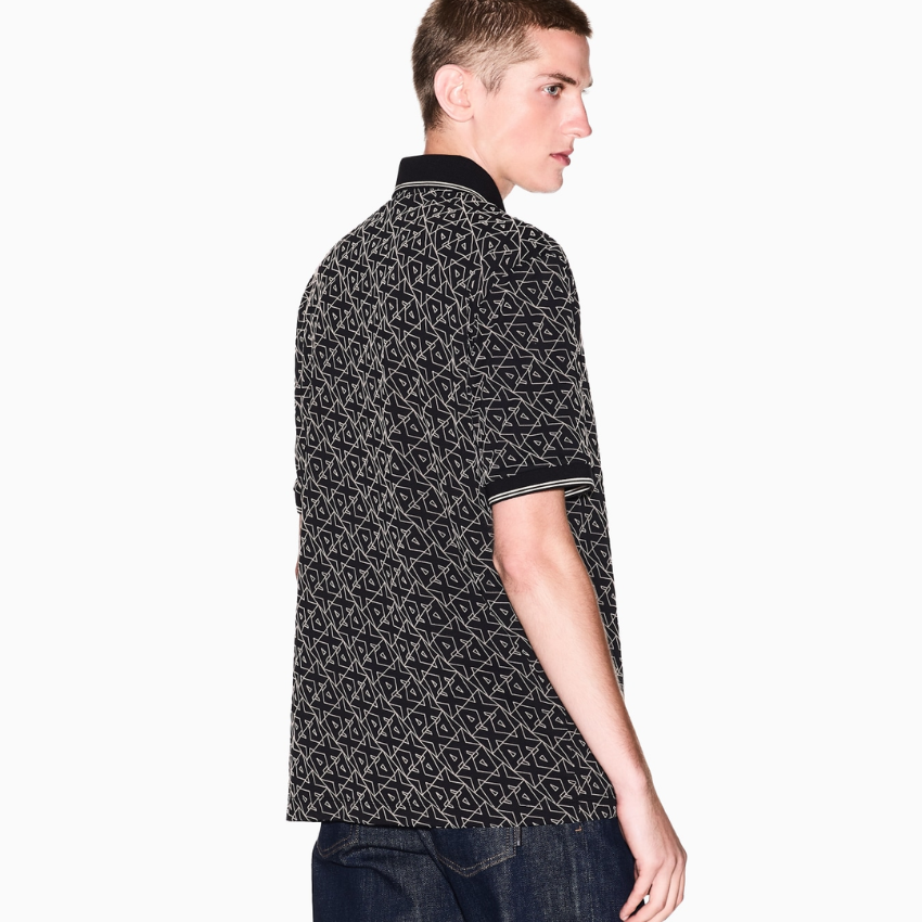 Armani Exchange Polo Shirt - BLACK AX LOGO ARMANI EXCHANGE