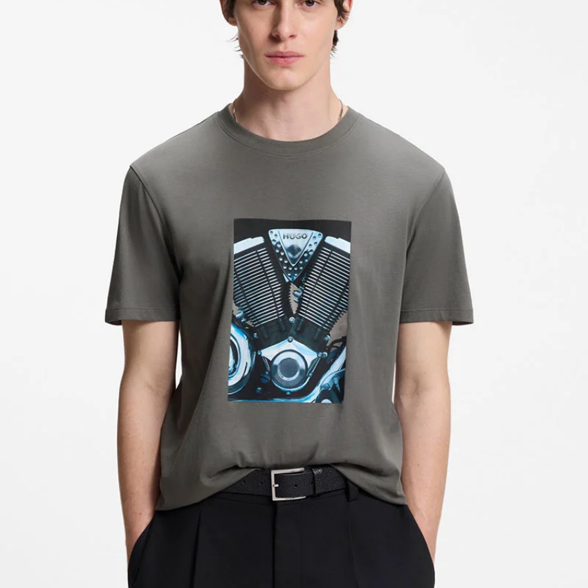 HUGO Dostino T-Shirt Grey Hugo Boss
