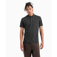 Armani Exchange Black Geometric  POLO