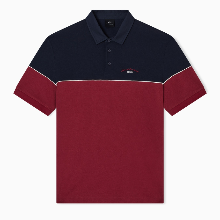 Armani Exchange Polo Shirt - DEEP NAVY POMEGRENATE ARMANI  XM001035 AF130261