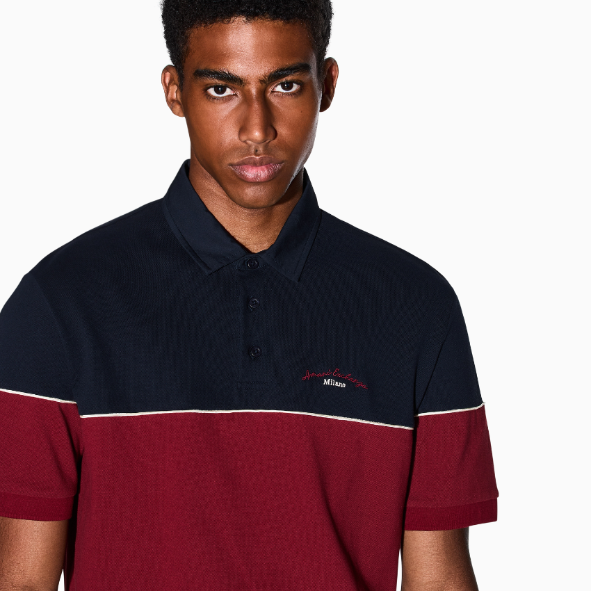 Armani Exchange Polo Shirt - DEEP NAVY POMEGRENATE ARMANI EXCHANGE