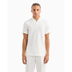 Armani Exchange REGULAR FIT COTTON ZIP POLO