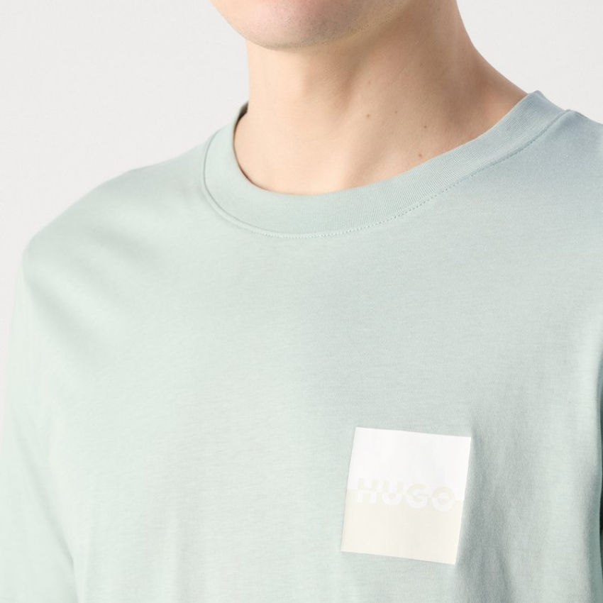 HUGO DAPUSI Cotton T-Shirt | Light Pastel Green Hugo Boss
