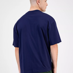 HUGO Difluro Printed Cotton T-Shirt | Navy