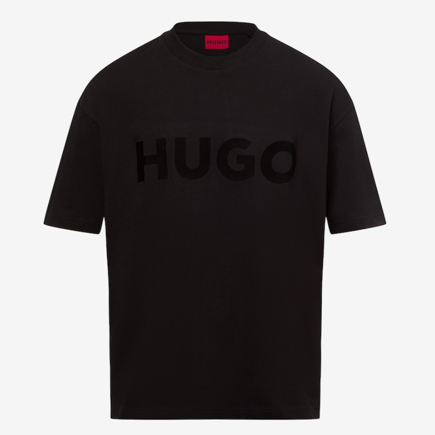 HUGO BOSS Dinkee Cotton T-Shirt | Black Hugo Boss