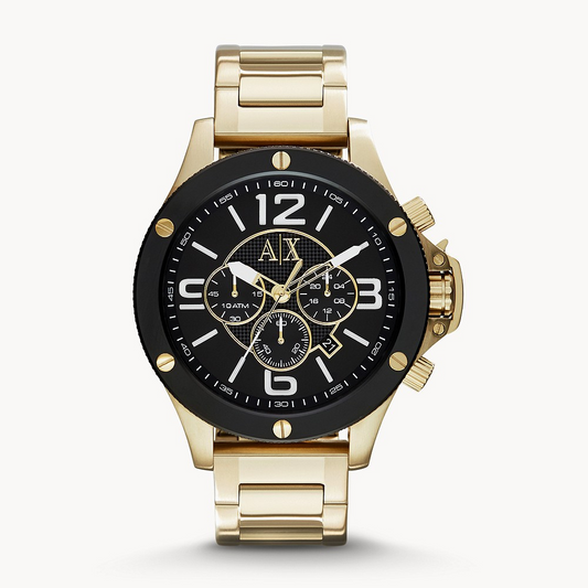 Armani Exchange Chronograph Gold-Tone Stainless Steel Watch