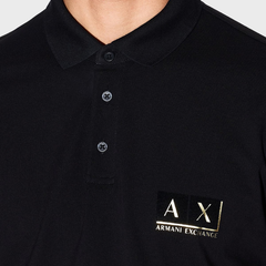 Armani Exchange Polo Shirt - BLACK SHADE GOLD ARMANI EXCHANGE