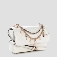 GUESS White libby flap crossbody bag Guess