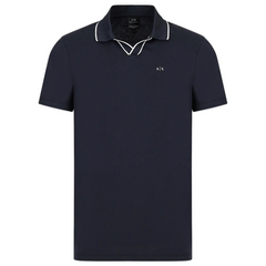 AX  OPEN NECK POLO - NAVY 3RZFFC