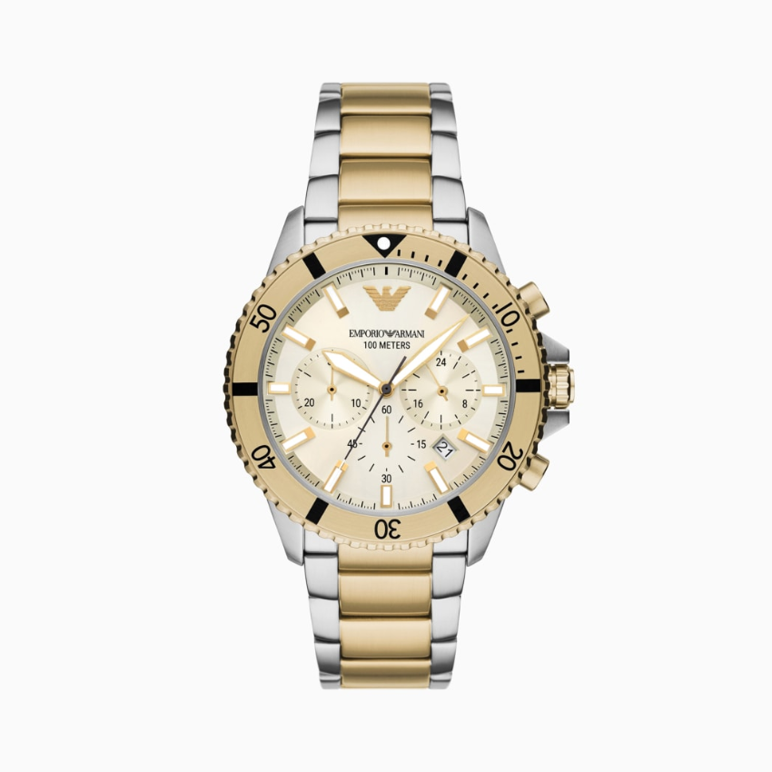 World Explorer men’s chronograph two-tone stainless steel watch