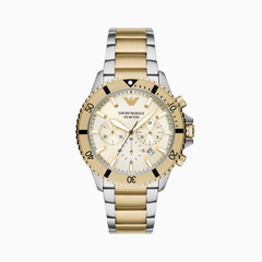 World Explorer men’s chronograph two-tone stainless steel watch