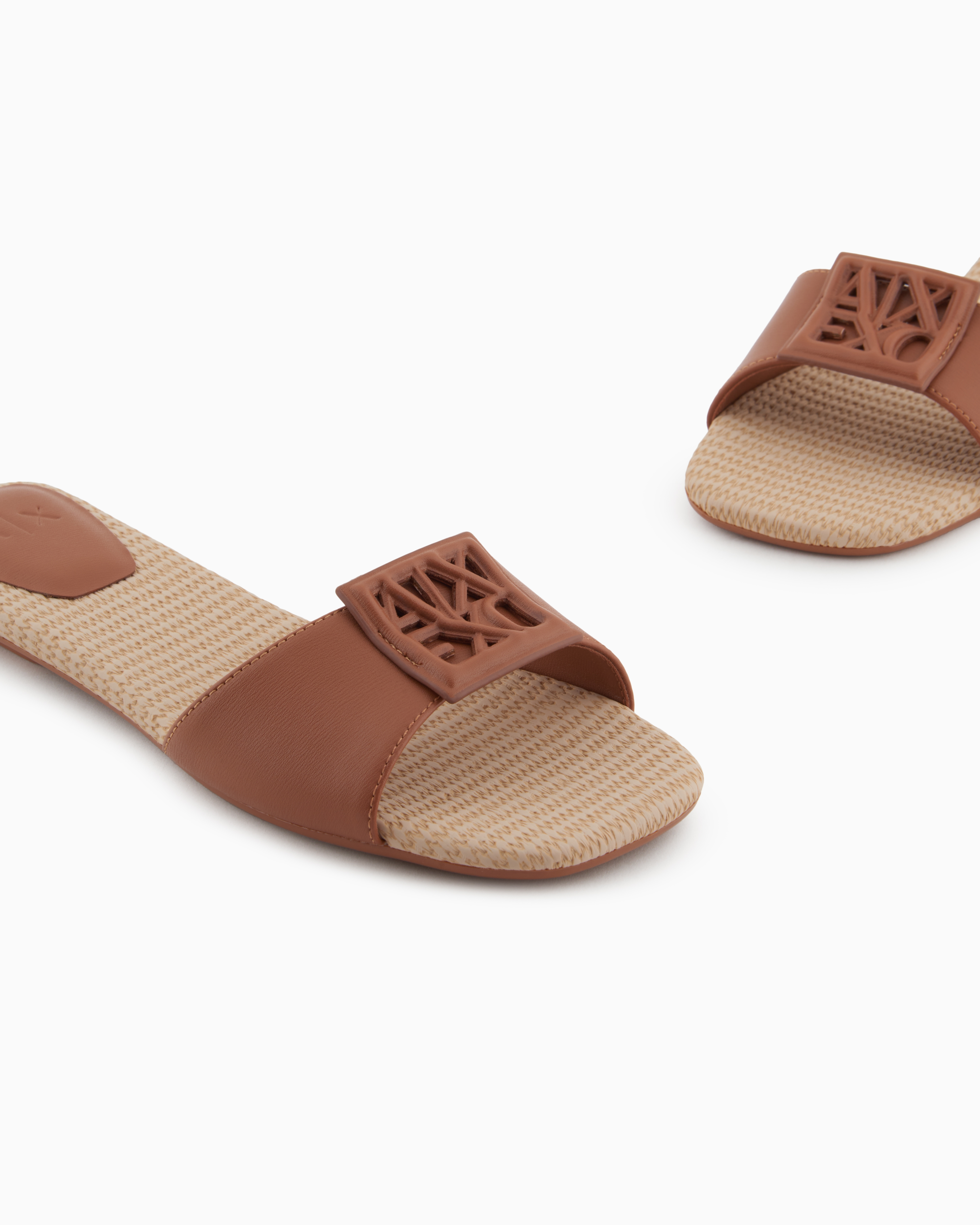 Armani Exchange Slippers with band and logo
