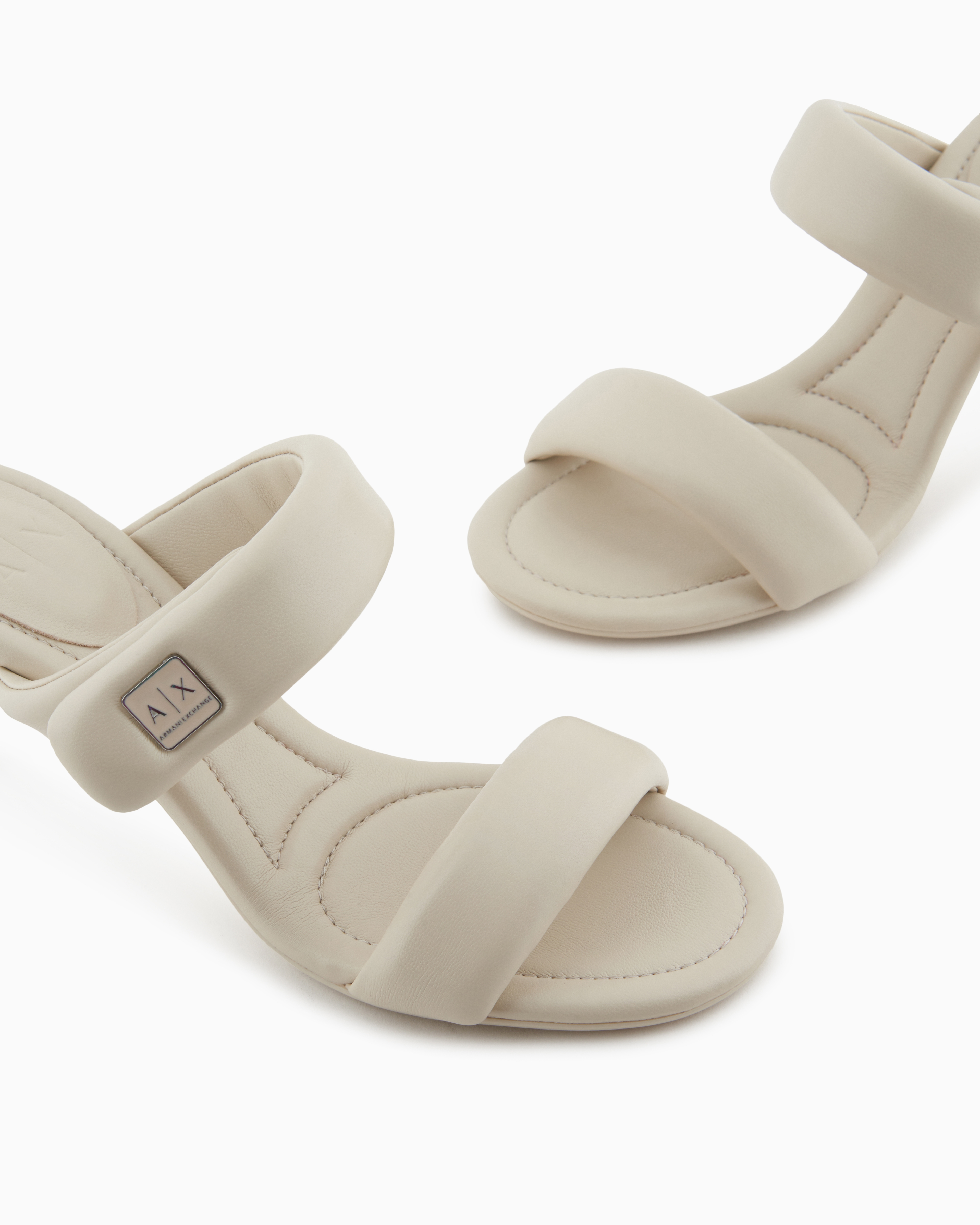 Armani Exchange Heeled sandals with two straps