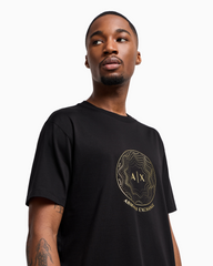 Armani Exchange Regular fit T-shirt with golden rhinestones