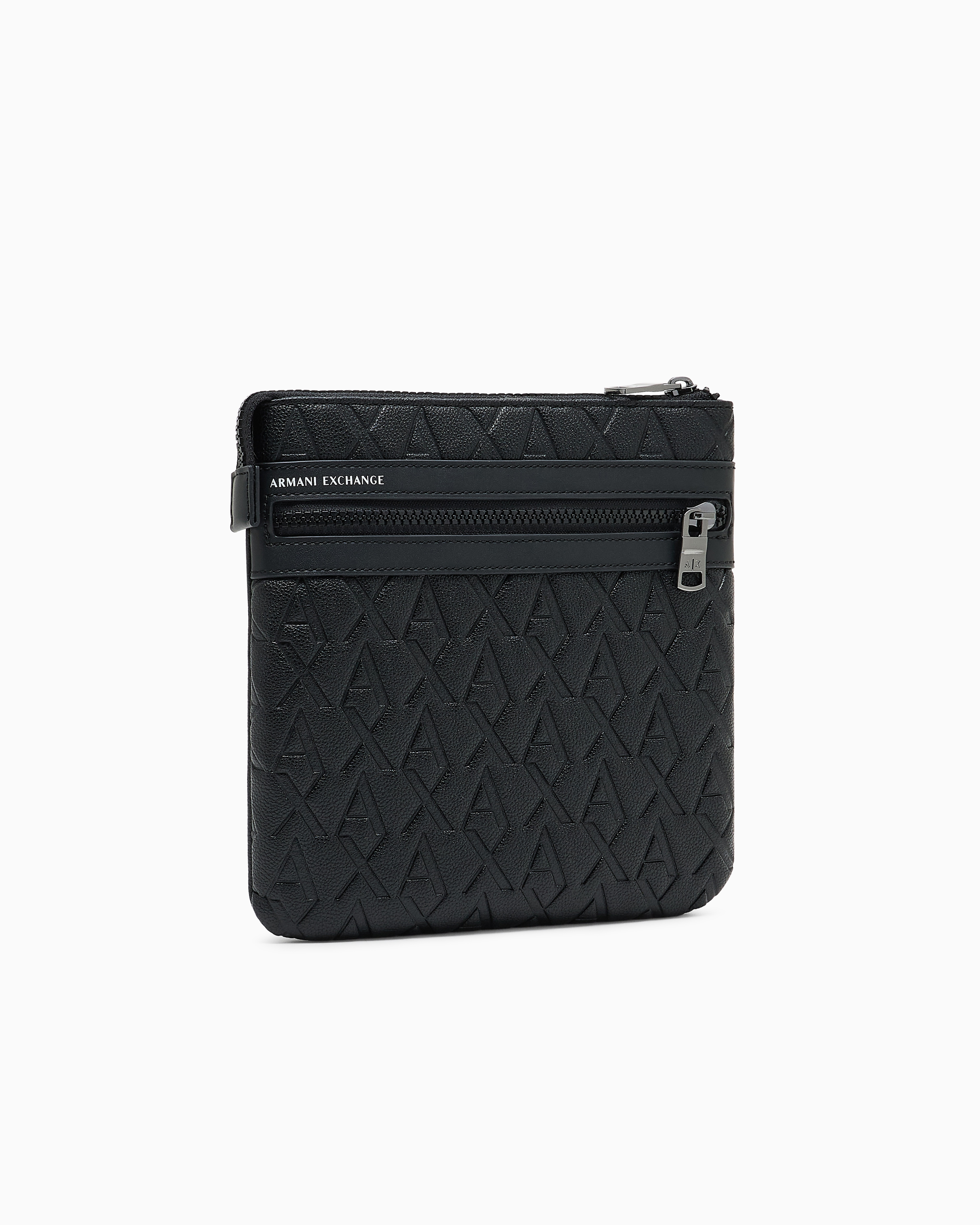 Armani Exchange Flat shoulder bag with allover logo