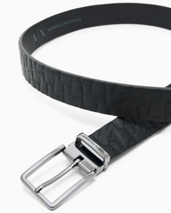 Armani Exchange Black Belt with allover logo