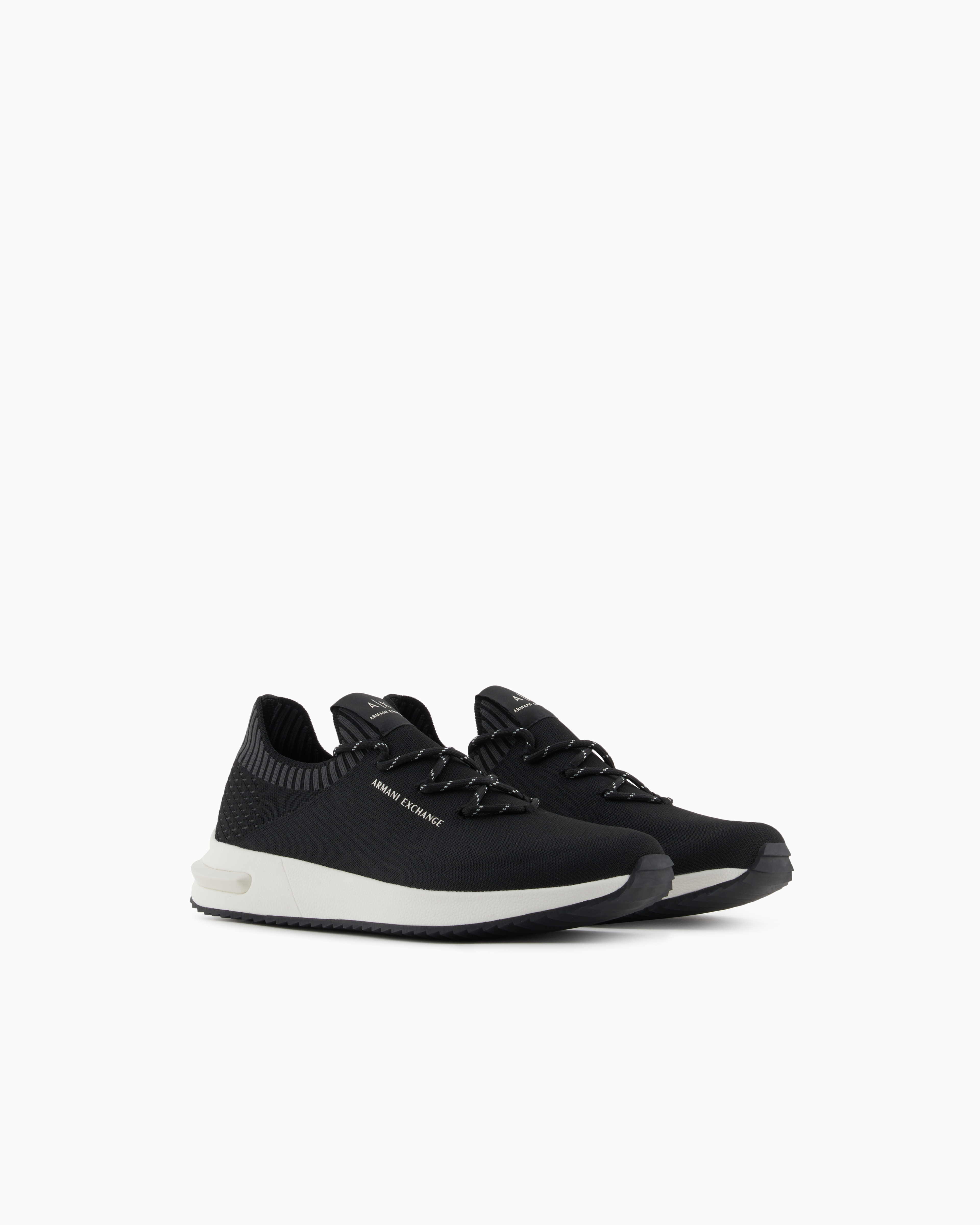 Armani Exchange Mesh Sock Sneakers Black