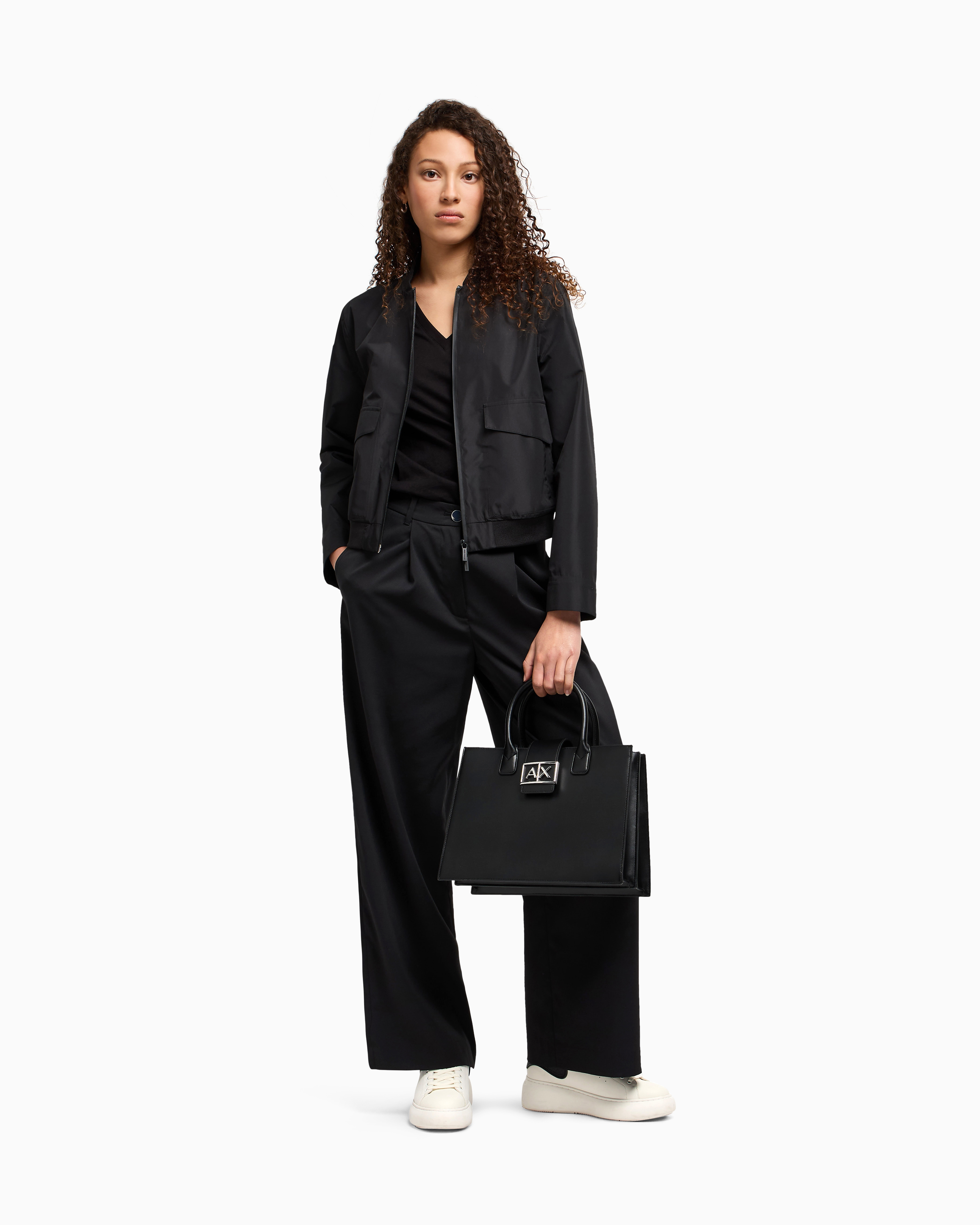 Armani Exchange ASV Trapeze Handbag Black