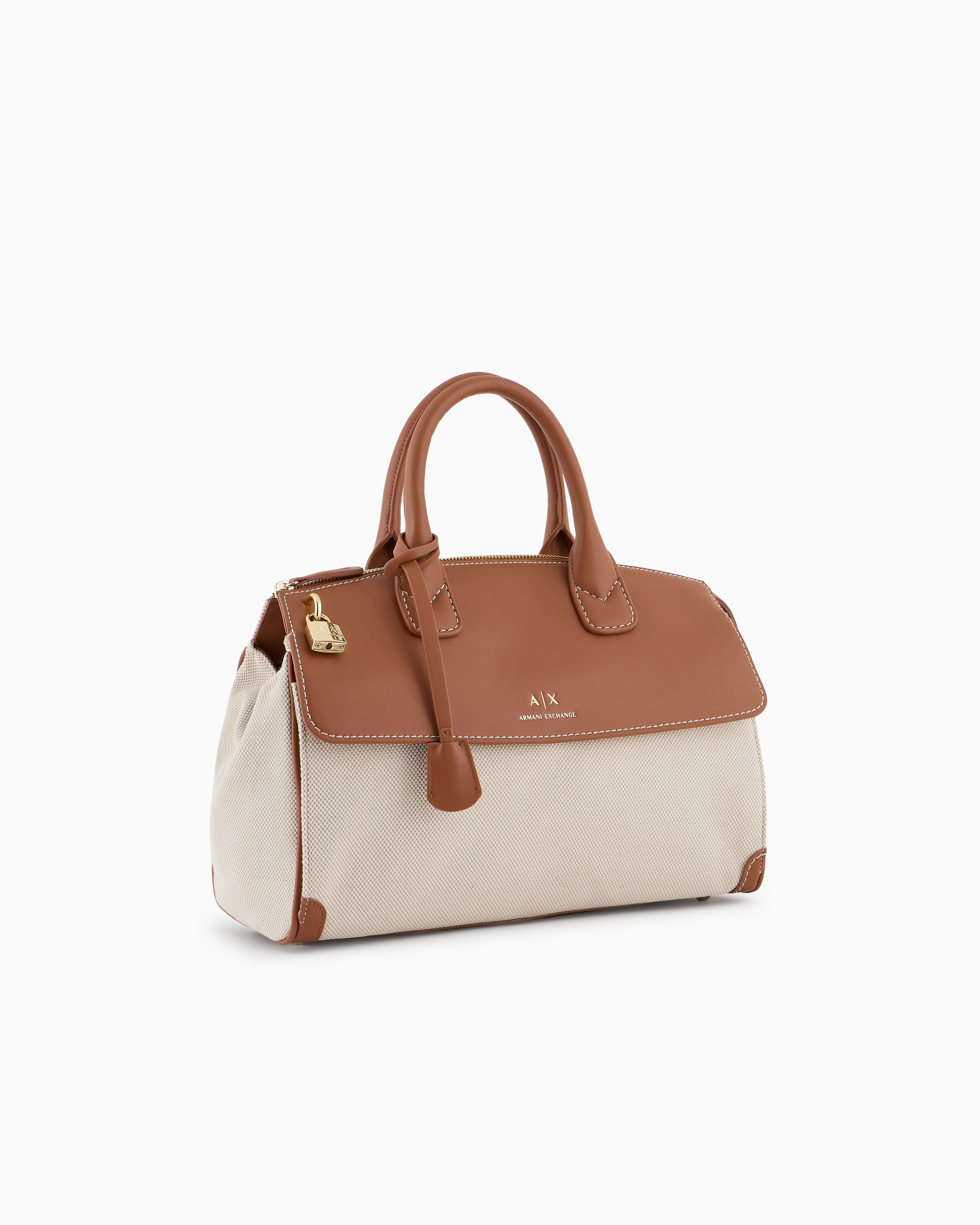 Armani Exchange Large Canvas Tote Bag