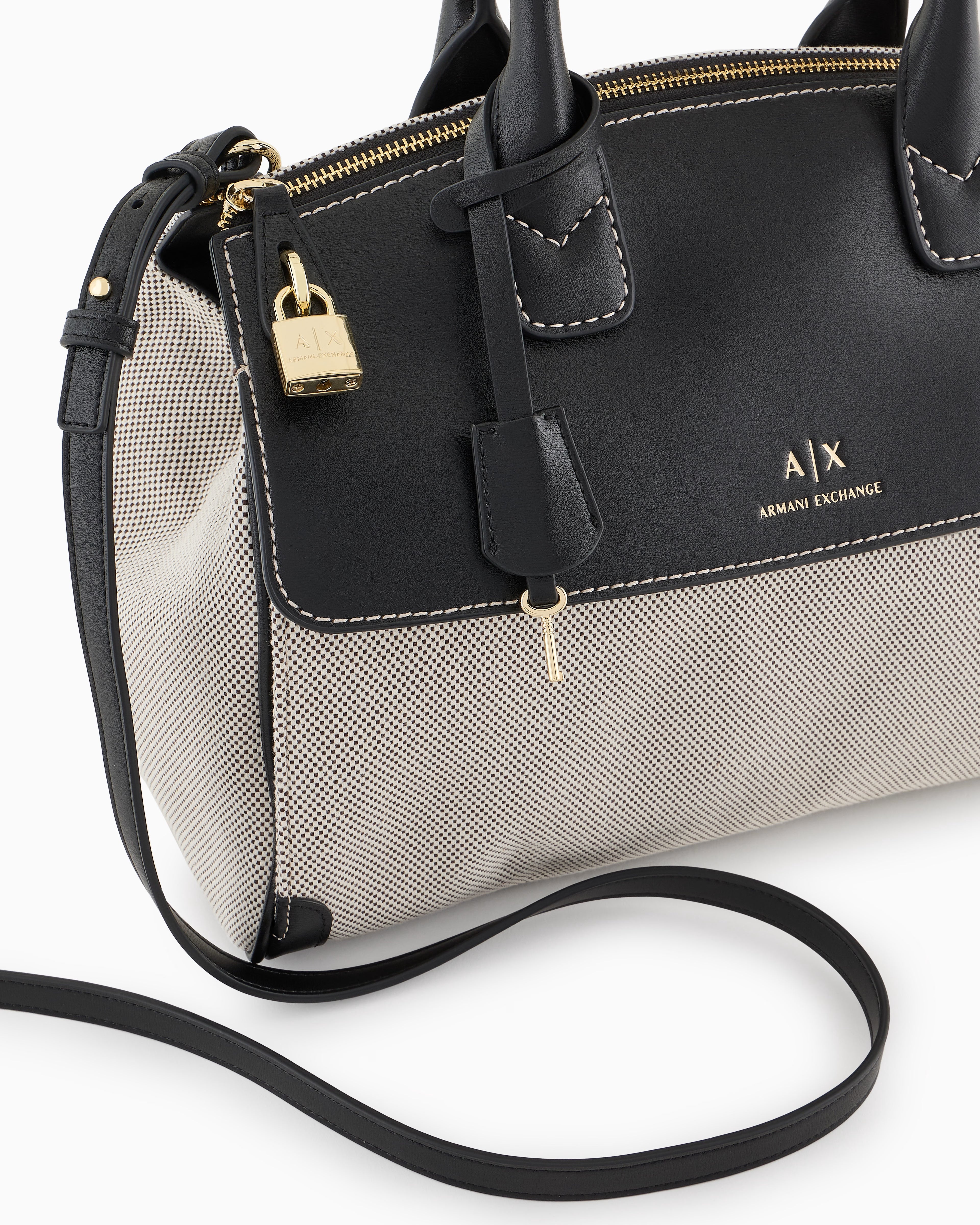 Armani Exchange Large Canvas Tote Bag