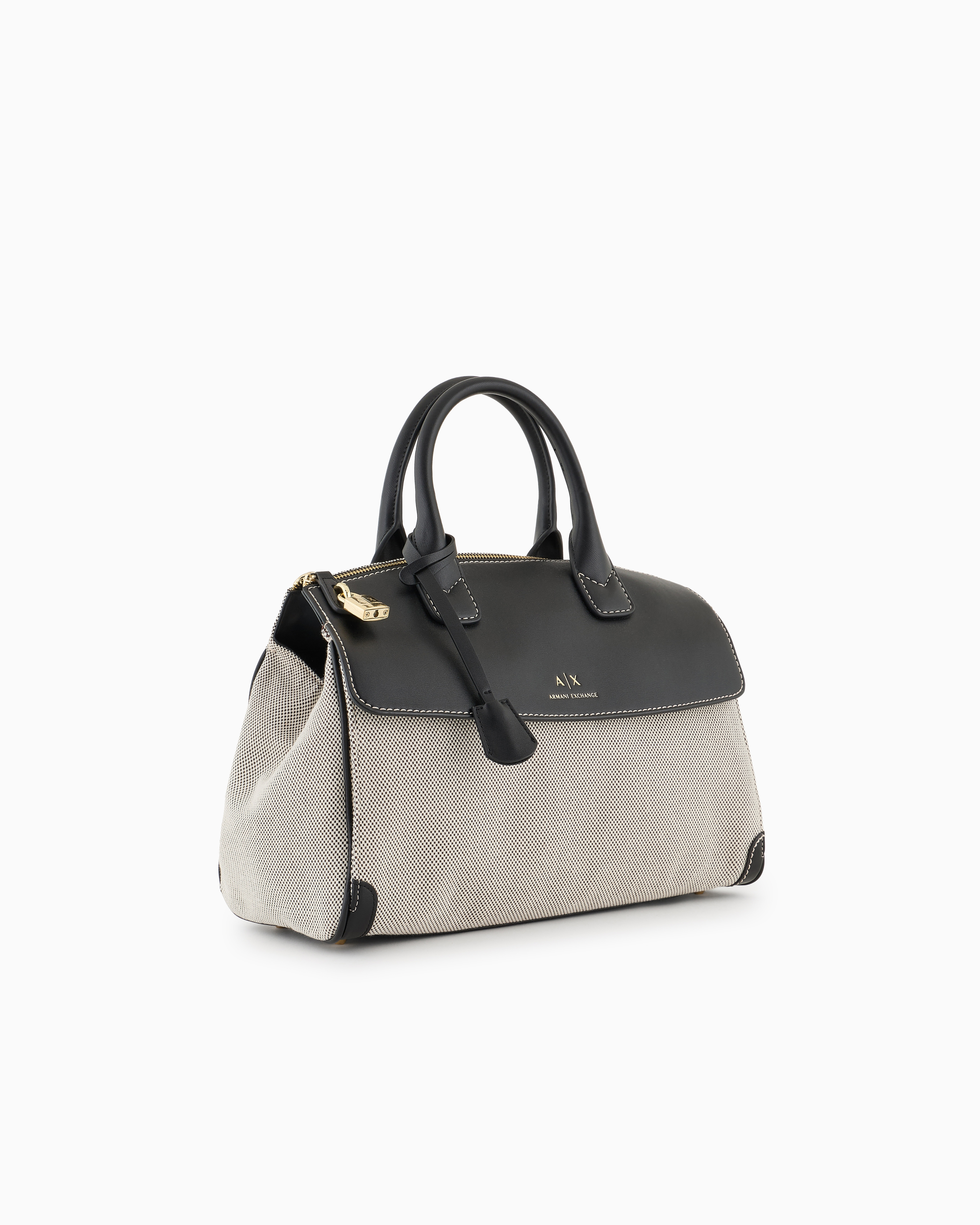 Armani Exchange Large Canvas Tote Bag