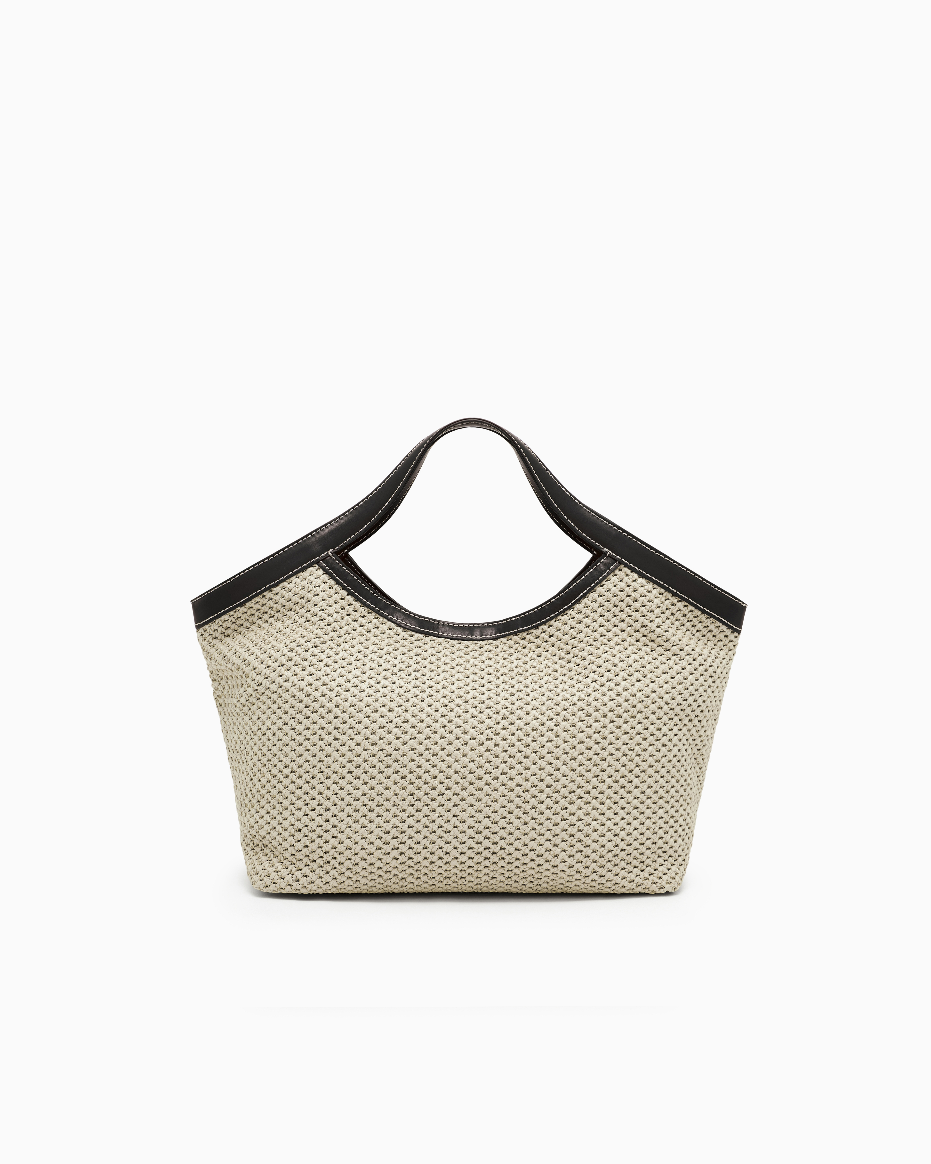 Armani Exchange Woven fabric handbag with logo
