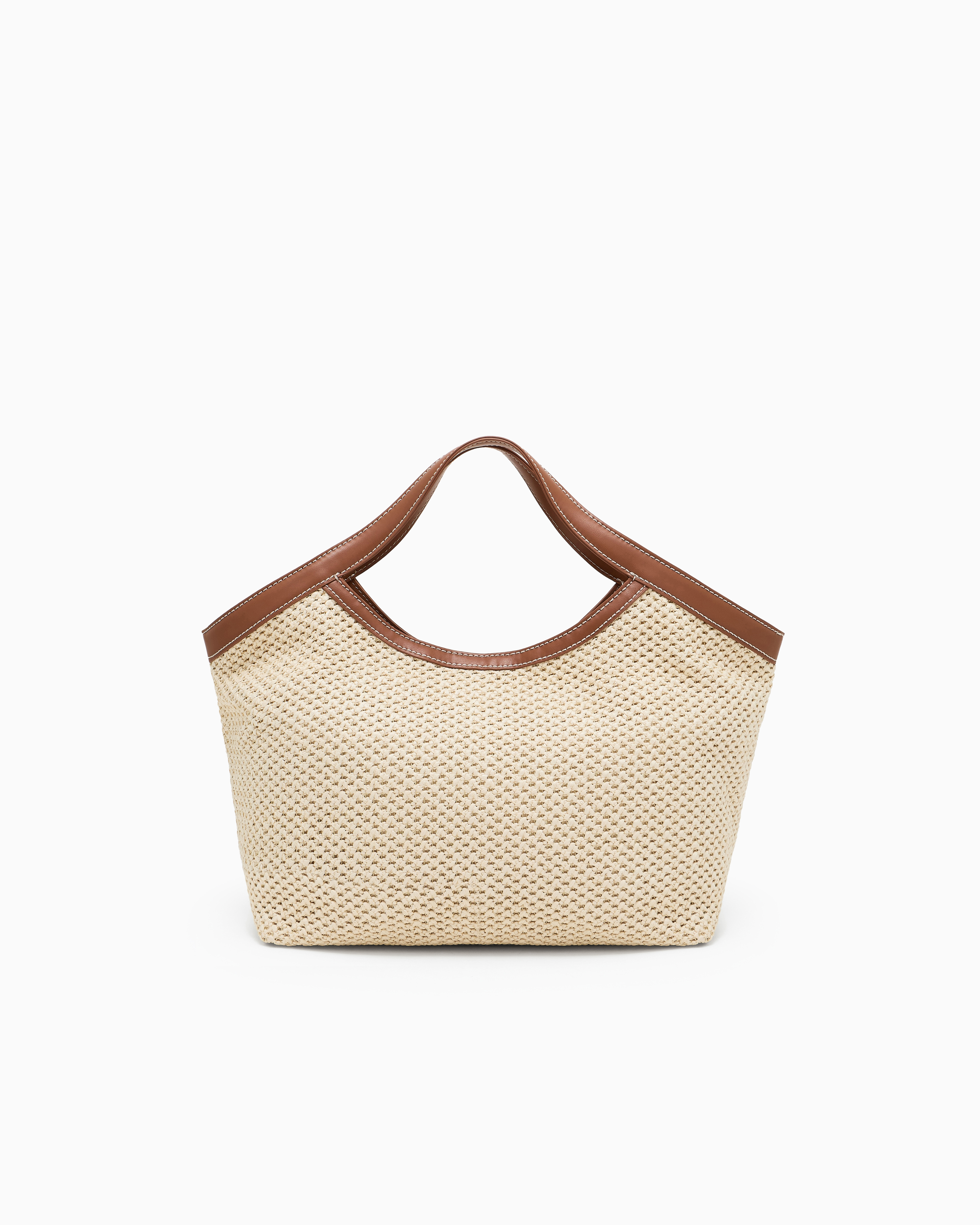 Armani Exchange Woven fabric handbag with logo