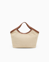 Armani Exchange Woven fabric handbag with logo