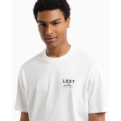 Armani Exchange Regular fit T-shirt with print on the chest Off-White