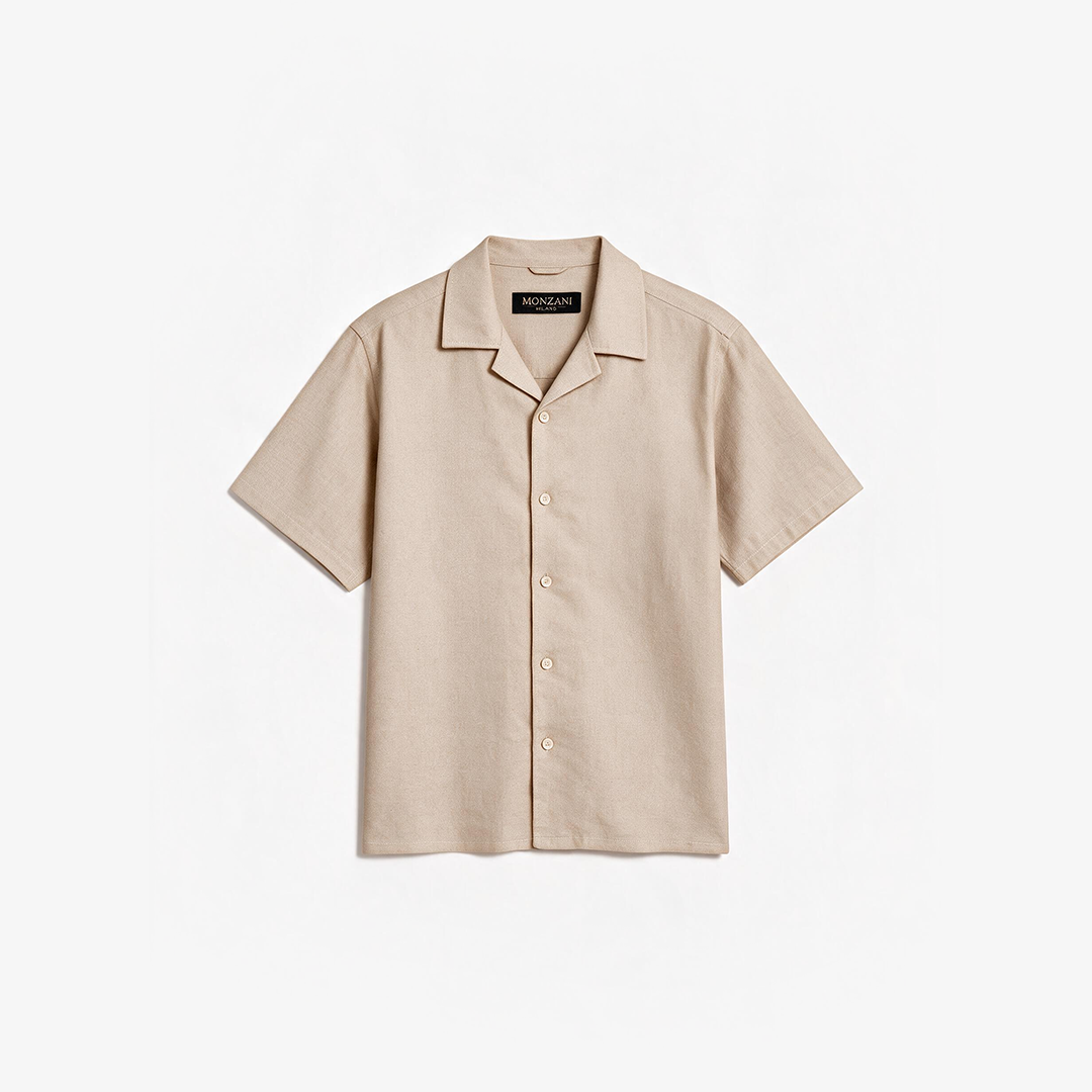 Cuban Collar Linen Shirt Noor's 1975