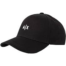 Armani Exchange 954112 CC571 00121 Men's Cap AX Logo Black, Black