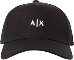 Armani Exchange 954112 CC571 00121 Men's Cap AX Logo Black, Black