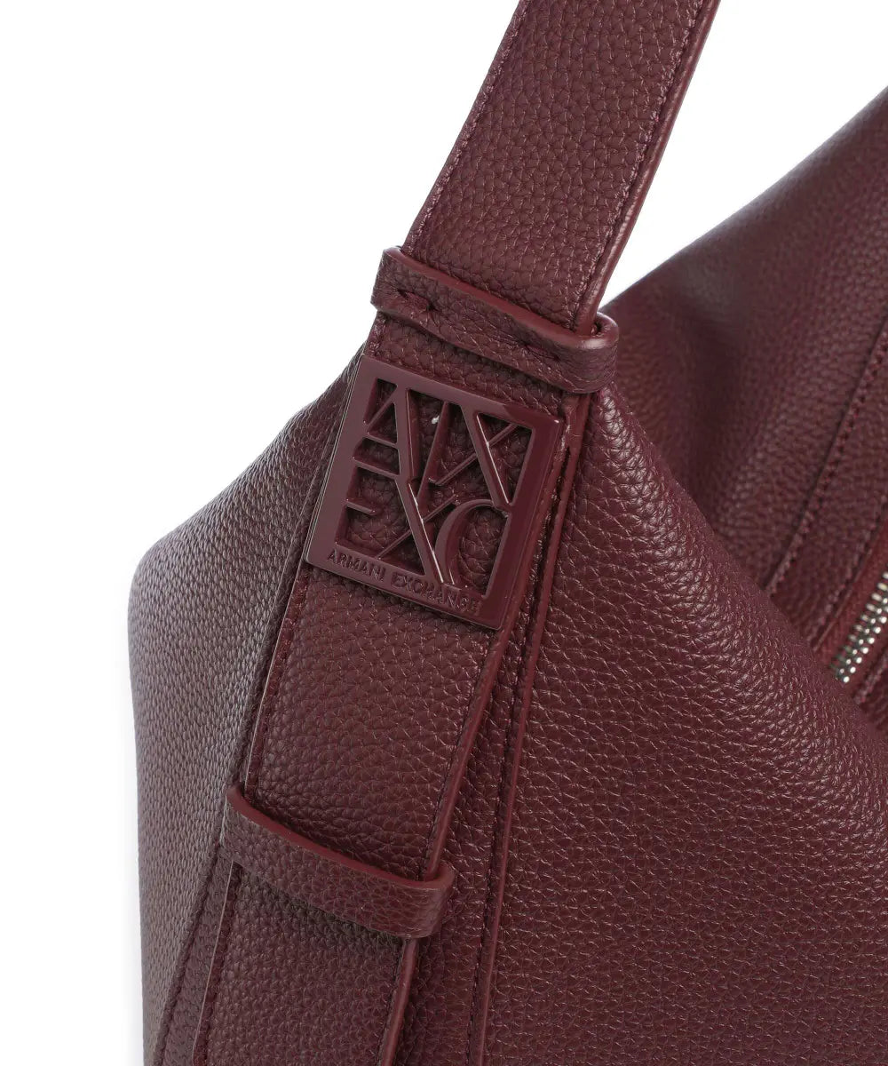 Armani Exchange Susie M Hobo bag imitation leather Whisky