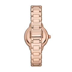 Emporio Armani Women's Three-Hand Rose Gold-Tone Stainless Steel Watch AR11523