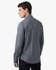 ARMANI EXCHANGE Patterned shirt with pointed collar