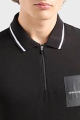 Armani Exchange Regular Fit Zippered Polo T Shirt