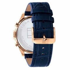 Tommy Hilfiger Men’s Quartz Leather Strap Blue Dial 44mm Watch 1710451