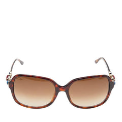 Bvlgari Dark Havana Jeweled/Brown Gradient Oversized Sunglasses