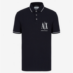 ARMANI EXCHANGE ICON PERIOD POLO SHIRT MAN BLACK 8NZFPA