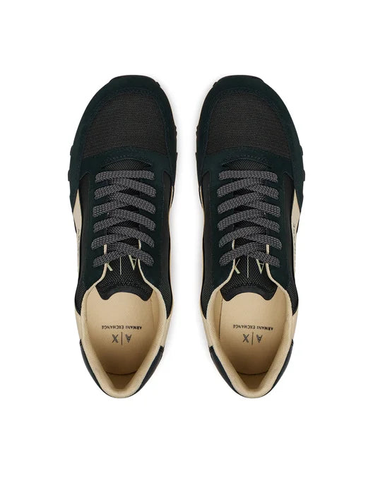 Armani Exchange Men’s Suede Sneakers Jet Set Cream