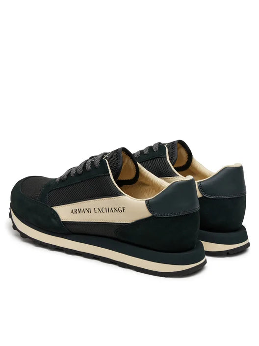 Armani Exchange Men’s Suede Sneakers Jet Set Cream